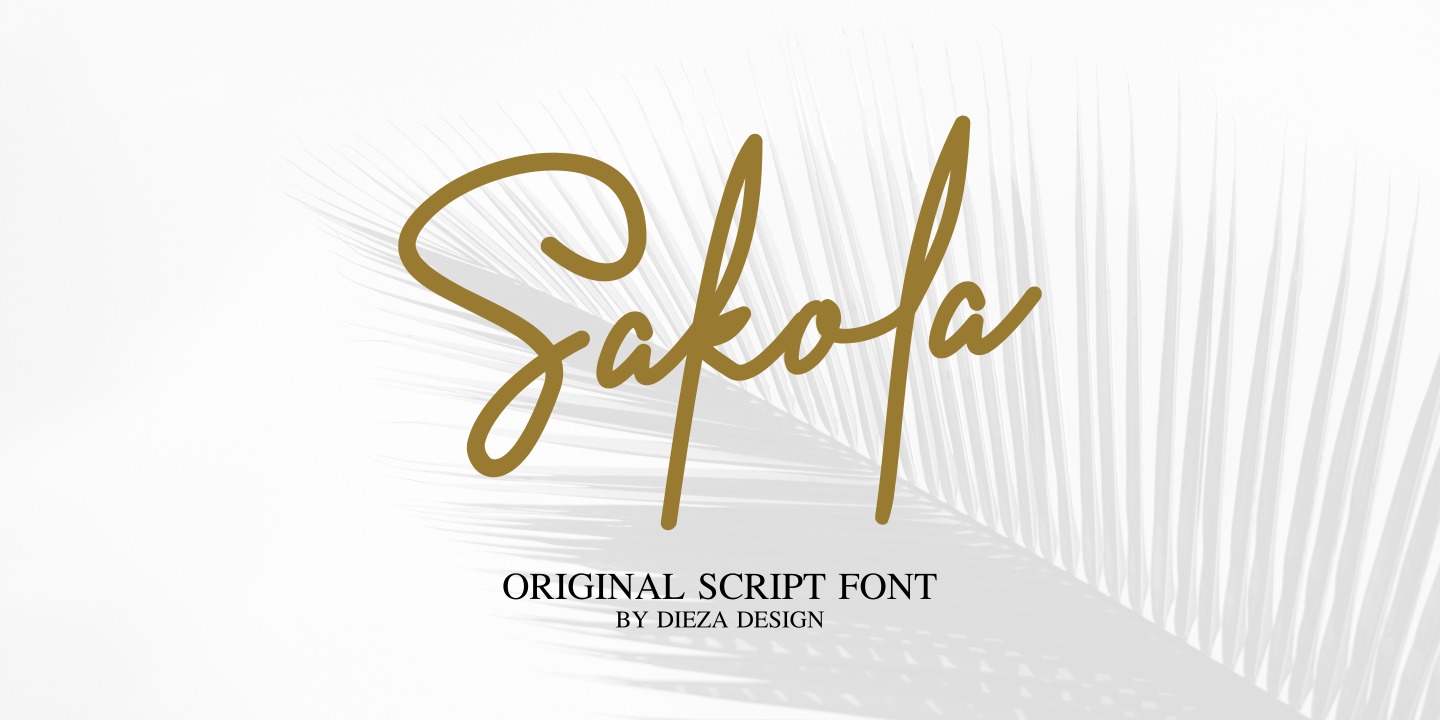 Пример шрифта Sakola